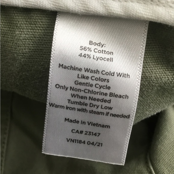 TALBOTS SLIM CARGO PANT 16P green - Picture 3 of 10